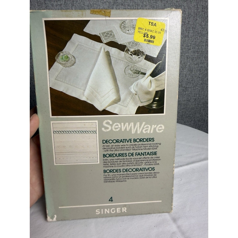 Vintage Singer SewWare # 4 Cartridge Decorative Borders 1984 For‎ 6268 Machine